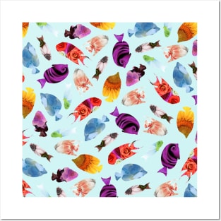 Fish Shaped Flowers Posters and Art